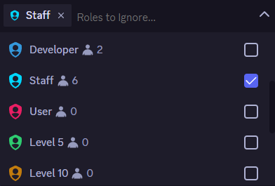 Ignore specific roles